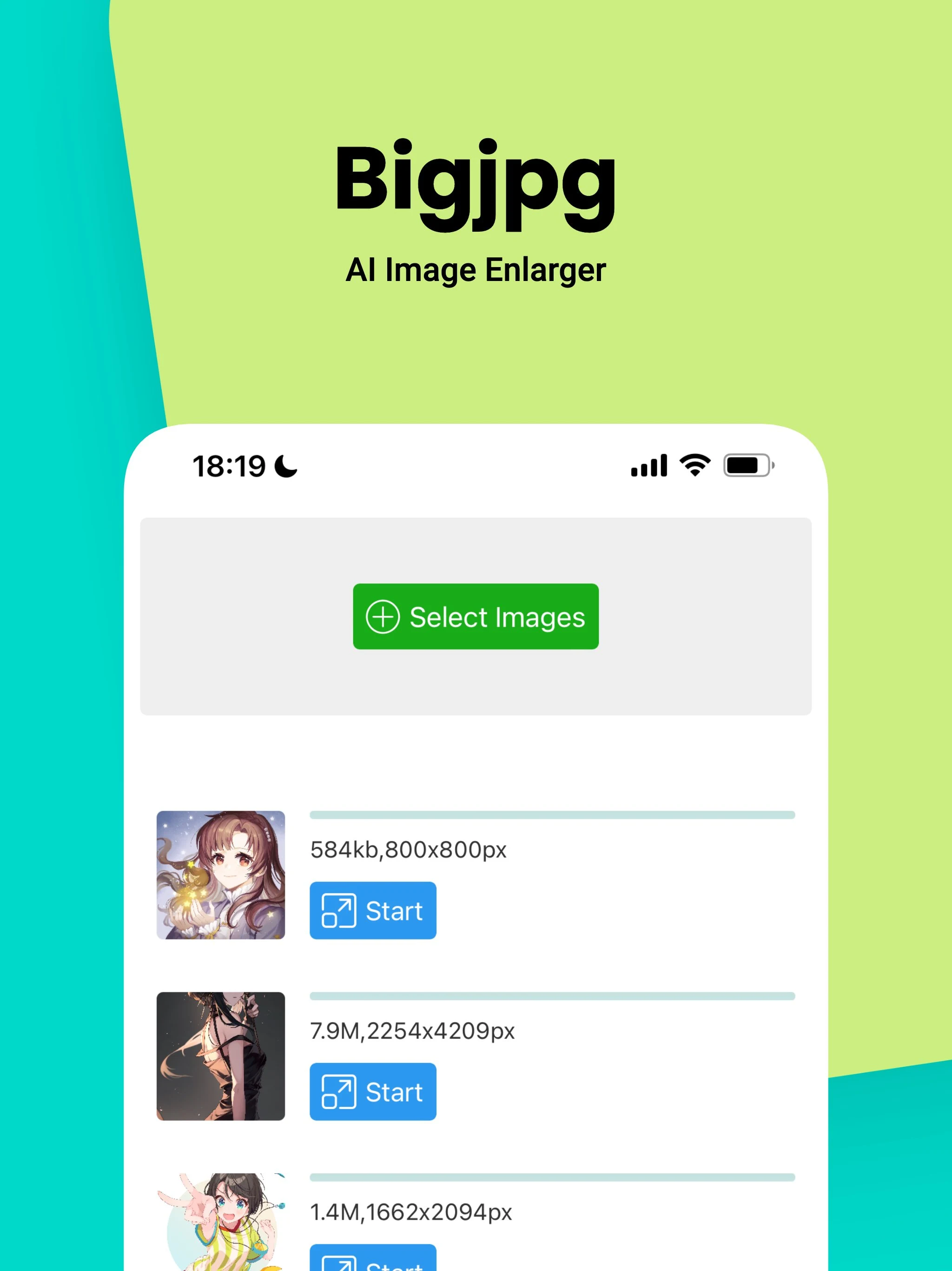 Bigjpg screenshot